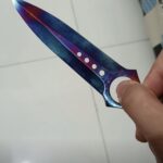 Csgo handcrafted high-hardness steel quenching knife photo review