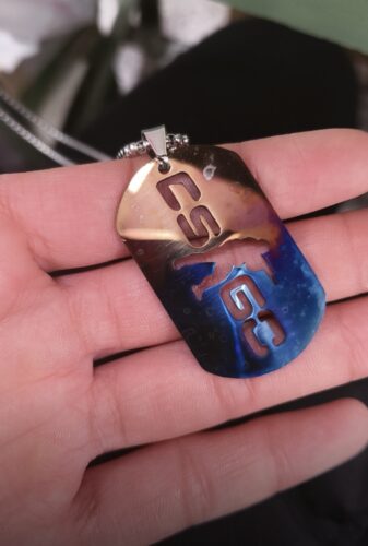 Csgo high-hardness quenched blue-baked keychain photo review