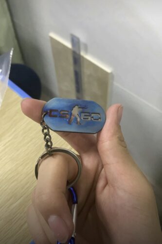 Csgo high-hardness quenched blue-baked keychain photo review