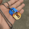 Csgo high-hardness quenched blue-baked keychain