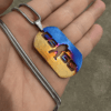 Csgo high-hardness quenched blue-baked keychain