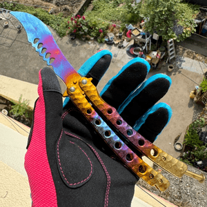Quenched butterfly knife [Unopened edge]