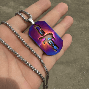 Csgo high-hardness quenched blue-baked keychain