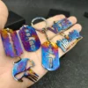 Csgo high-hardness quenched blue-baked keychain