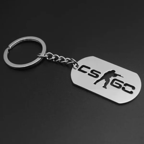 Csgo high-hardness quenched blue-baked keychain