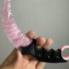 【 Plastic knife handle 】 Handcrafted kalambitt made of cat's eye stone