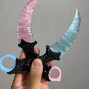 【 Plastic knife handle 】 Handcrafted kalambitt made of cat's eye stone