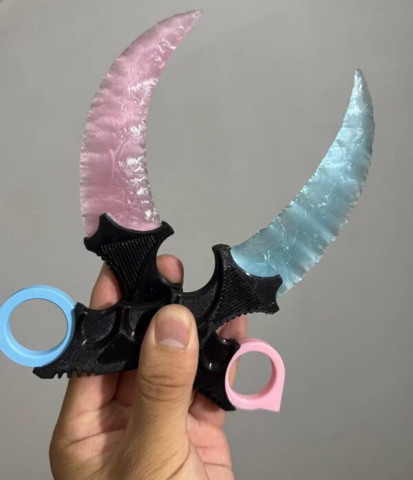 【 Plastic knife handle 】 Handcrafted kalambitt made of cat's eye stone
