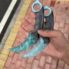 【 Plastic knife handle 】 Handcrafted kalambitt made of cat's eye stone