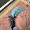 【 Plastic knife handle 】 Handcrafted kalambitt made of cat's eye stone