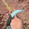 【 Plastic knife handle 】 Handcrafted kalambitt made of cat's eye stone