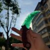 【 Purple Sandalwood knife Handle 】 Cat's eye stone material Karambit emerald
