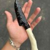 【 Wooden handle 】 Obsidian hunting knife
