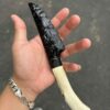 【 Wooden handle 】 Obsidian hunting knife
